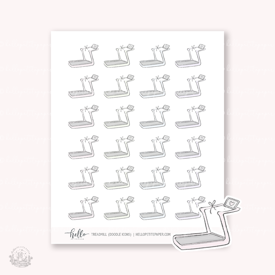Doodle Icons (TREADMILL) | hand-drawn planner stickers