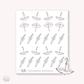 Doodle Icons (UMBRELLAS) | hand-drawn planner stickers