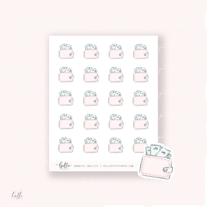 Doodle Icons (WALLET) | hand-drawn planner stickers
