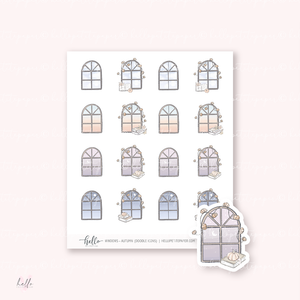 Doodle Icons (WINDOWS - AUTUMN) | hand-drawn planner stickers