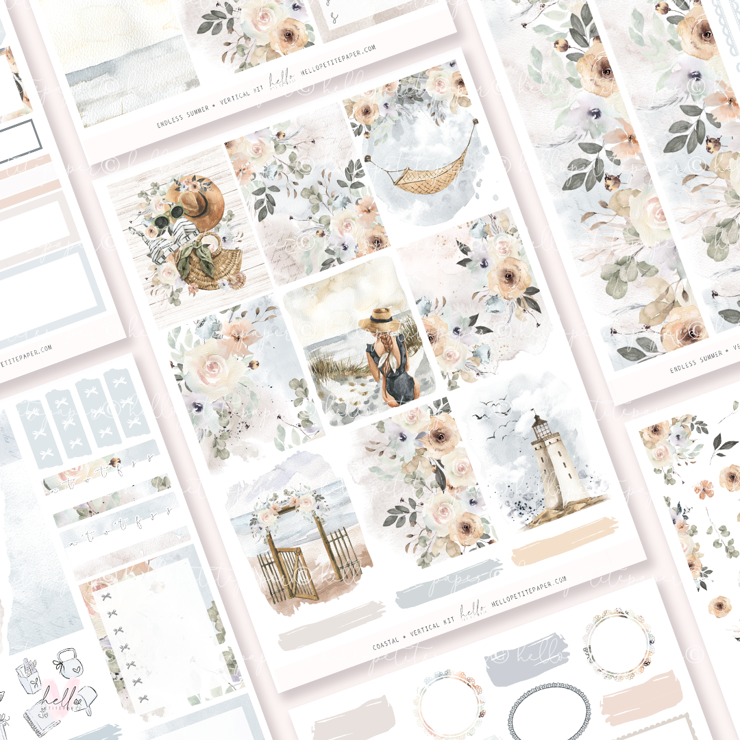 Endless Summer -  planner sticker kit