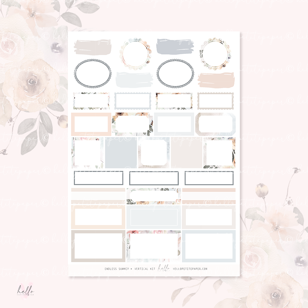 Endless Summer -  planner sticker kit
