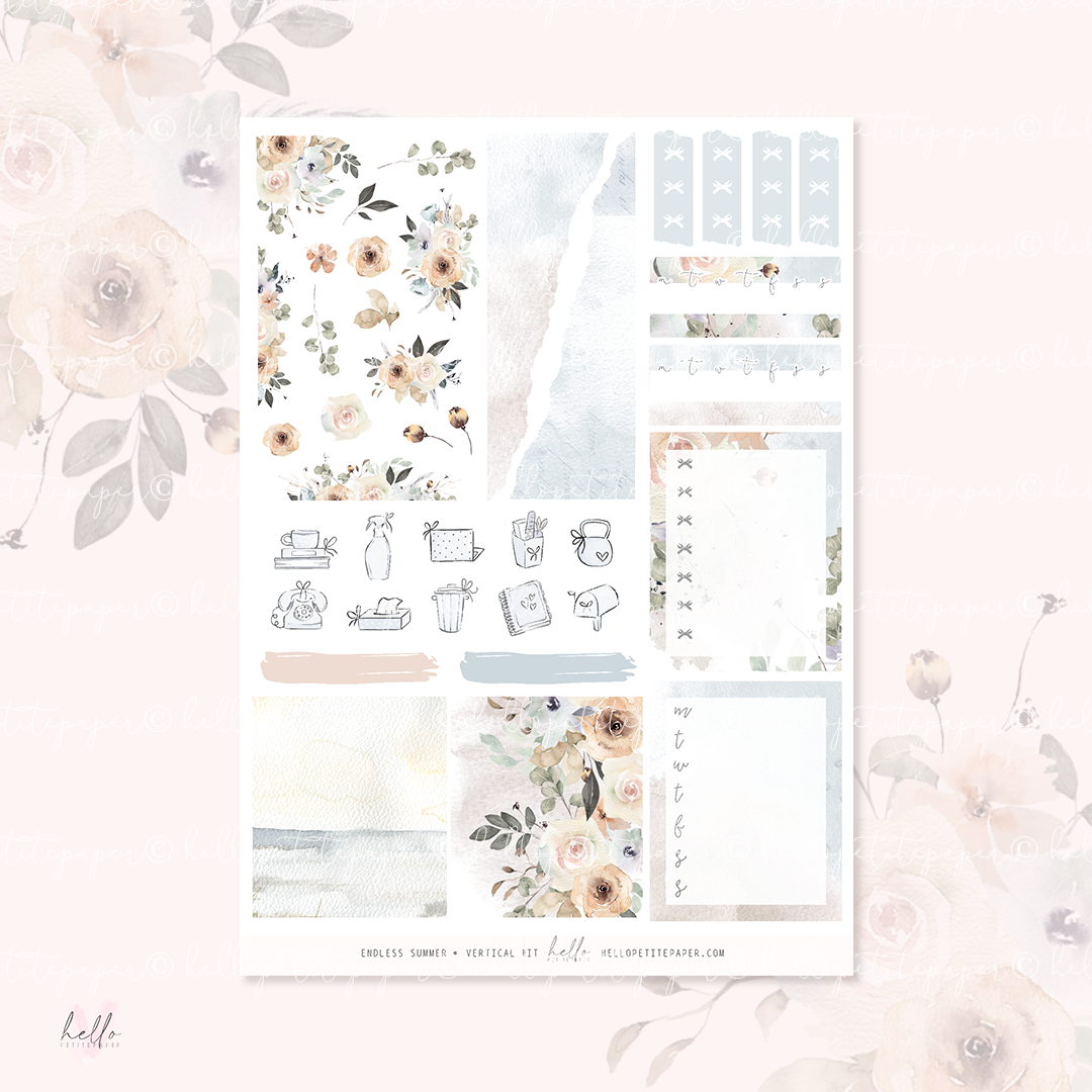 Endless Summer -  planner sticker kit