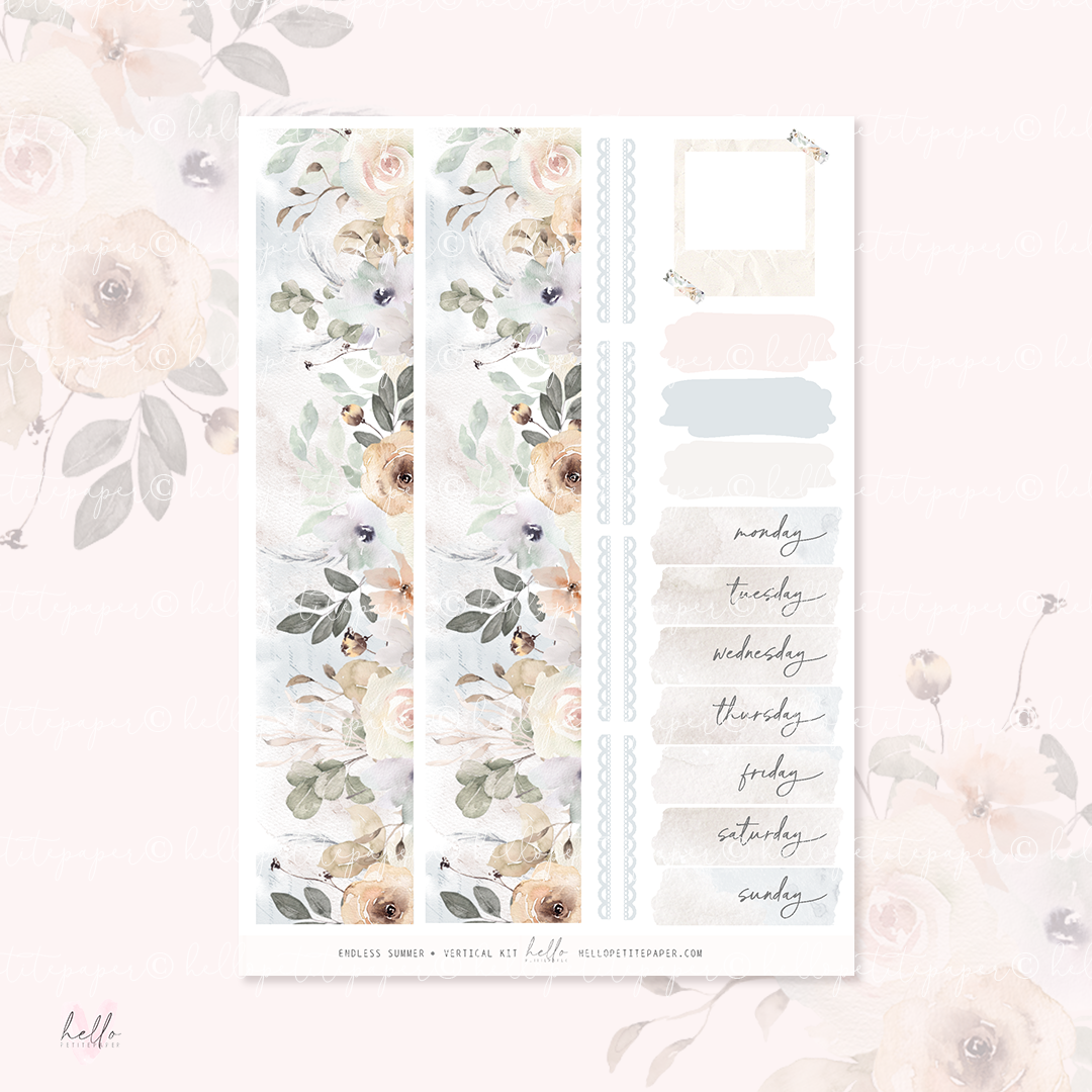 Endless Summer -  planner sticker kit