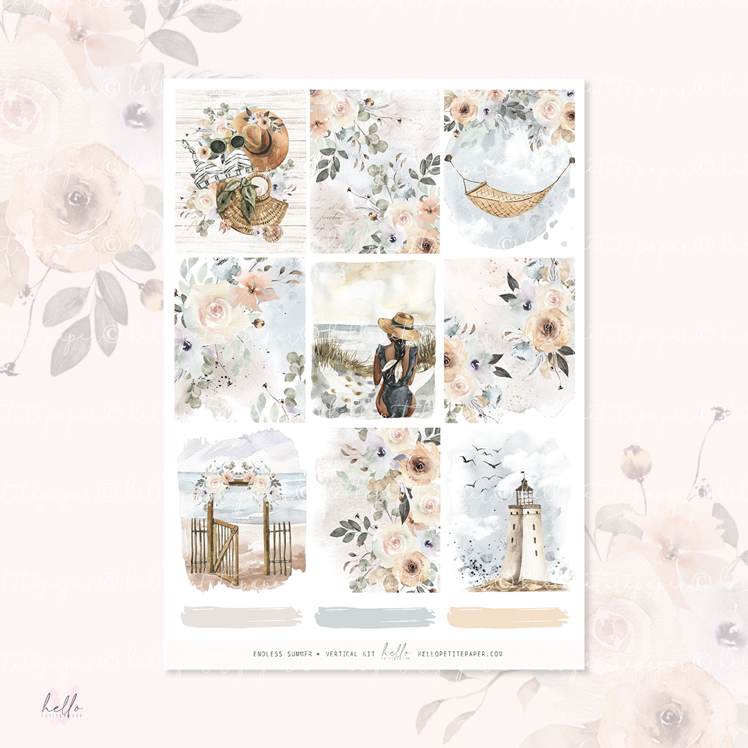 Endless Summer -  planner sticker kit