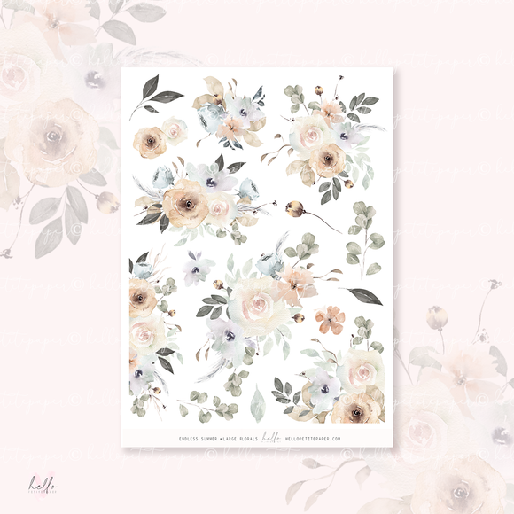 Endless Summer  - Large Floral Deco Stickers