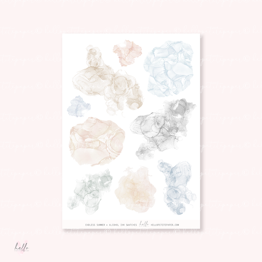 Endless Summer - Large Alcohol Ink Swatches