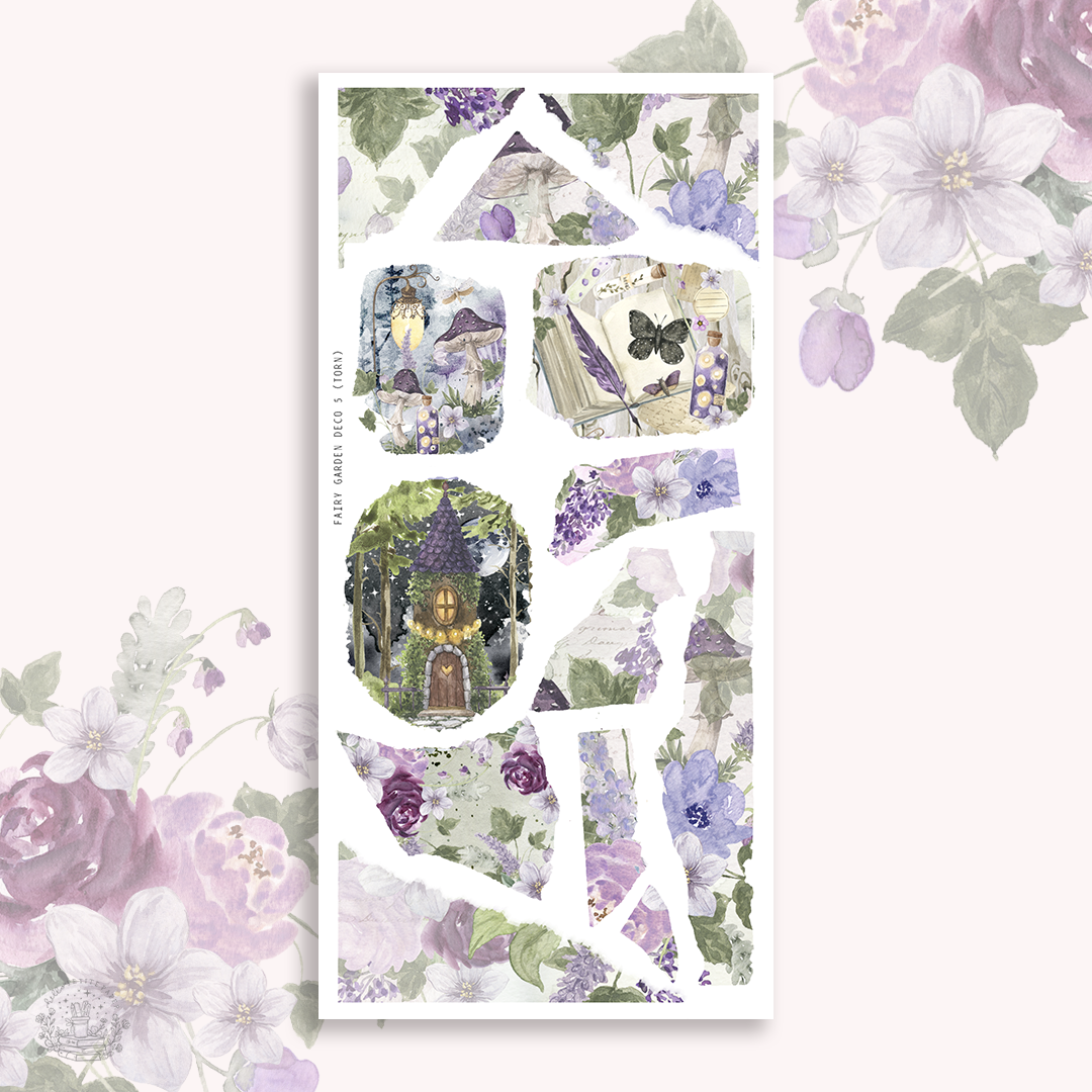 Fairy Garden  - Deco stickers 5 (torn)