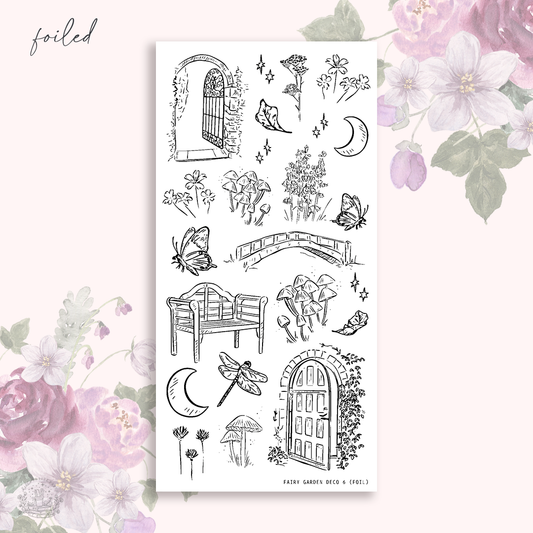 Fairy Garden   - Deco stickers 6 (foiled deco)