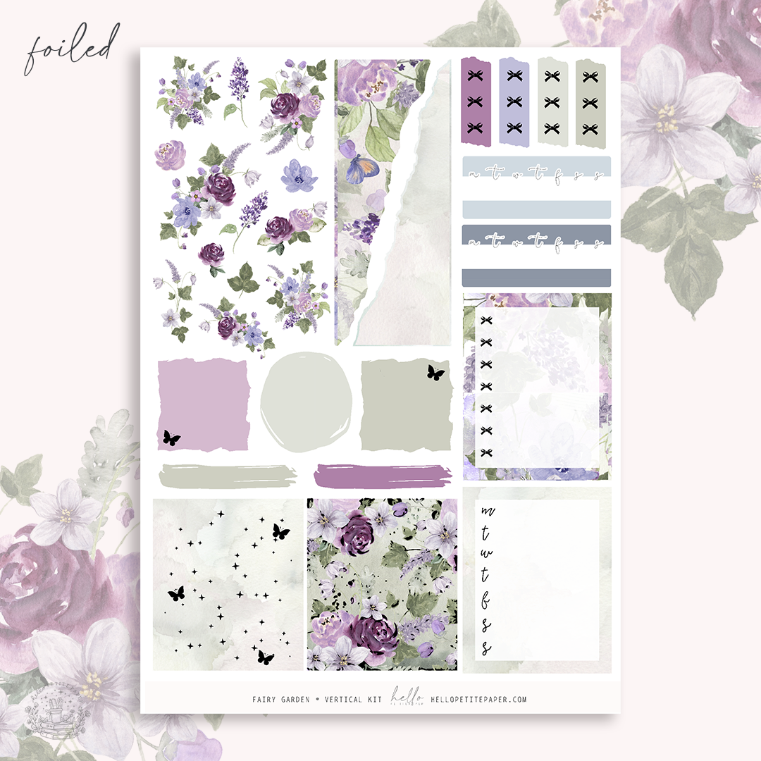 Fairy Garden  - FOILED sticker kit
