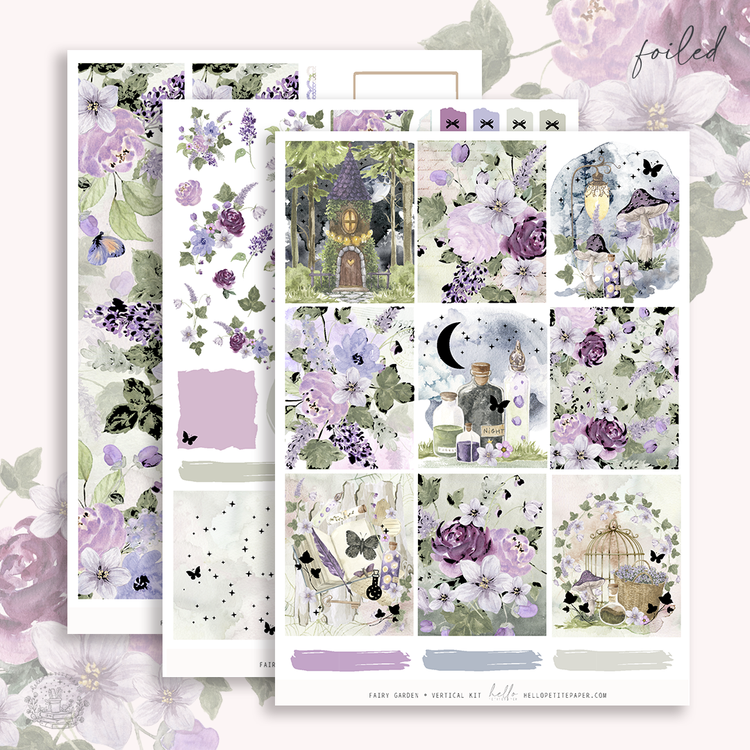 Fairy Garden  - FOILED sticker kit