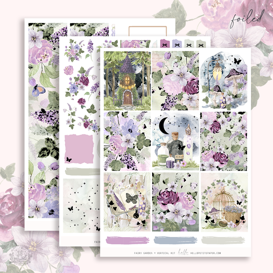 Fairy Garden  - FOILED sticker kit