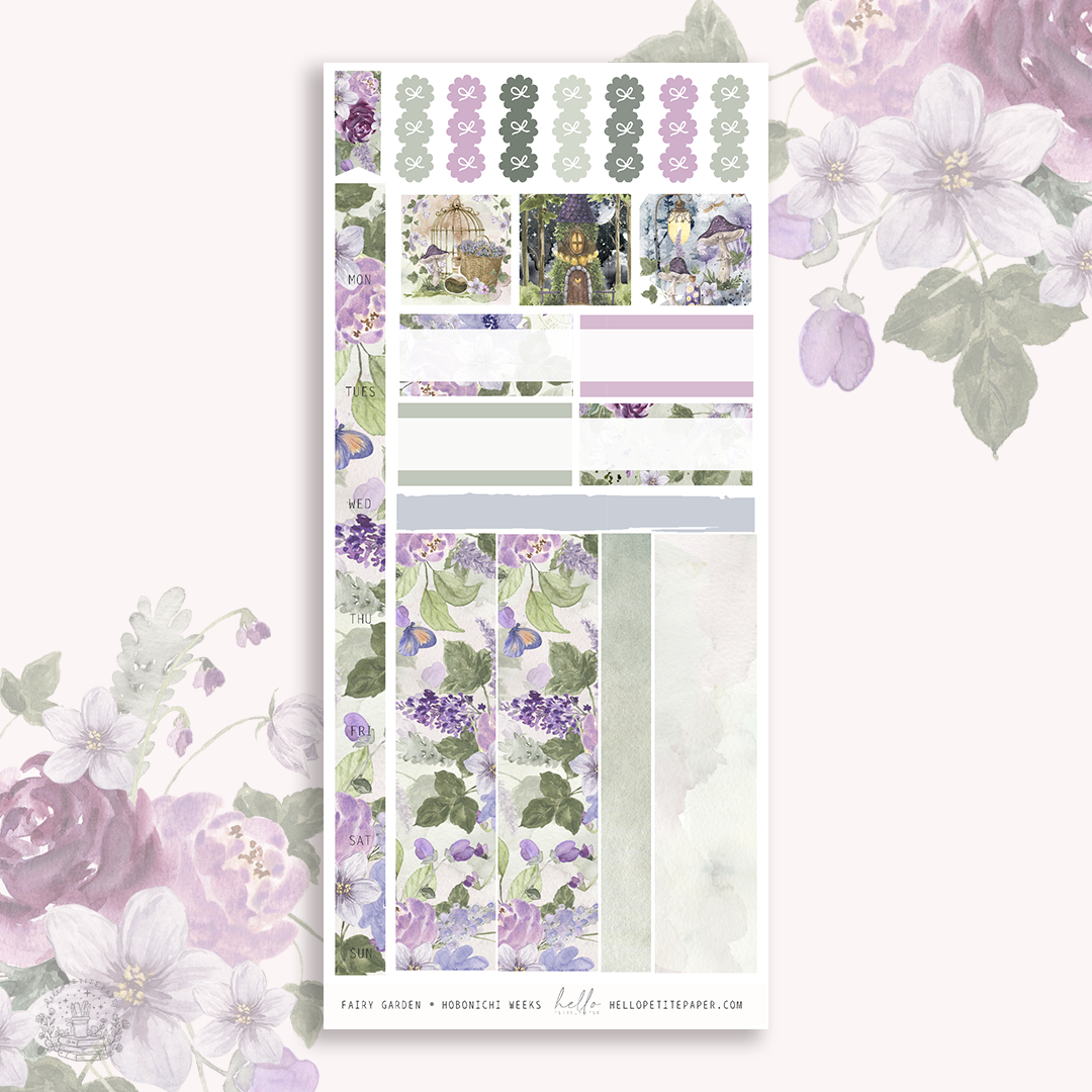 Fairy Garden - Hobo weeks sticker kit – Hello Petite Paper | planner ...