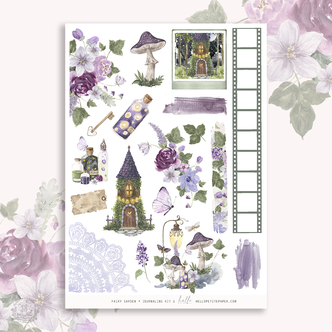 Fairy Garden  - Journaling Sticker Kit