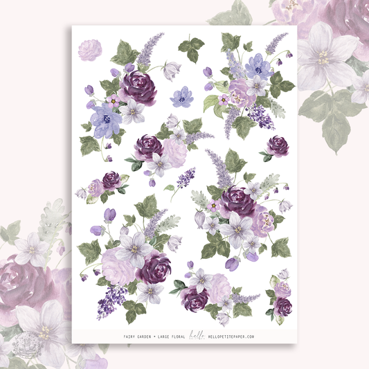 Fairy Garden  - Large Floral Deco Stickers