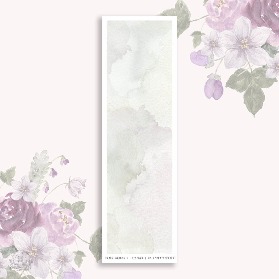 Fairy Garden   - sidebar sticker strip