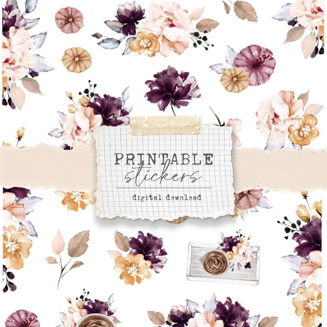 Printable stickers - Fall box 2021 deco stickers (1 design)