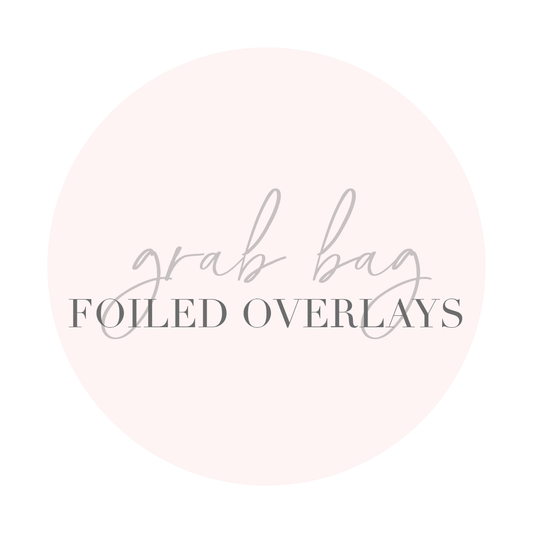 Grab Bag - (6 gold foil clear overlay stickers)