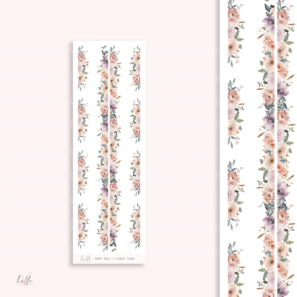 Floral trims | Happy Mail - planner stickers
