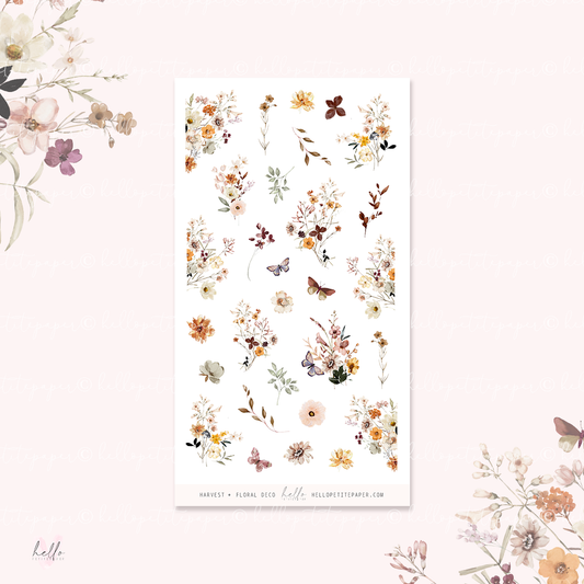 Harvest - floral deco, planner stickers