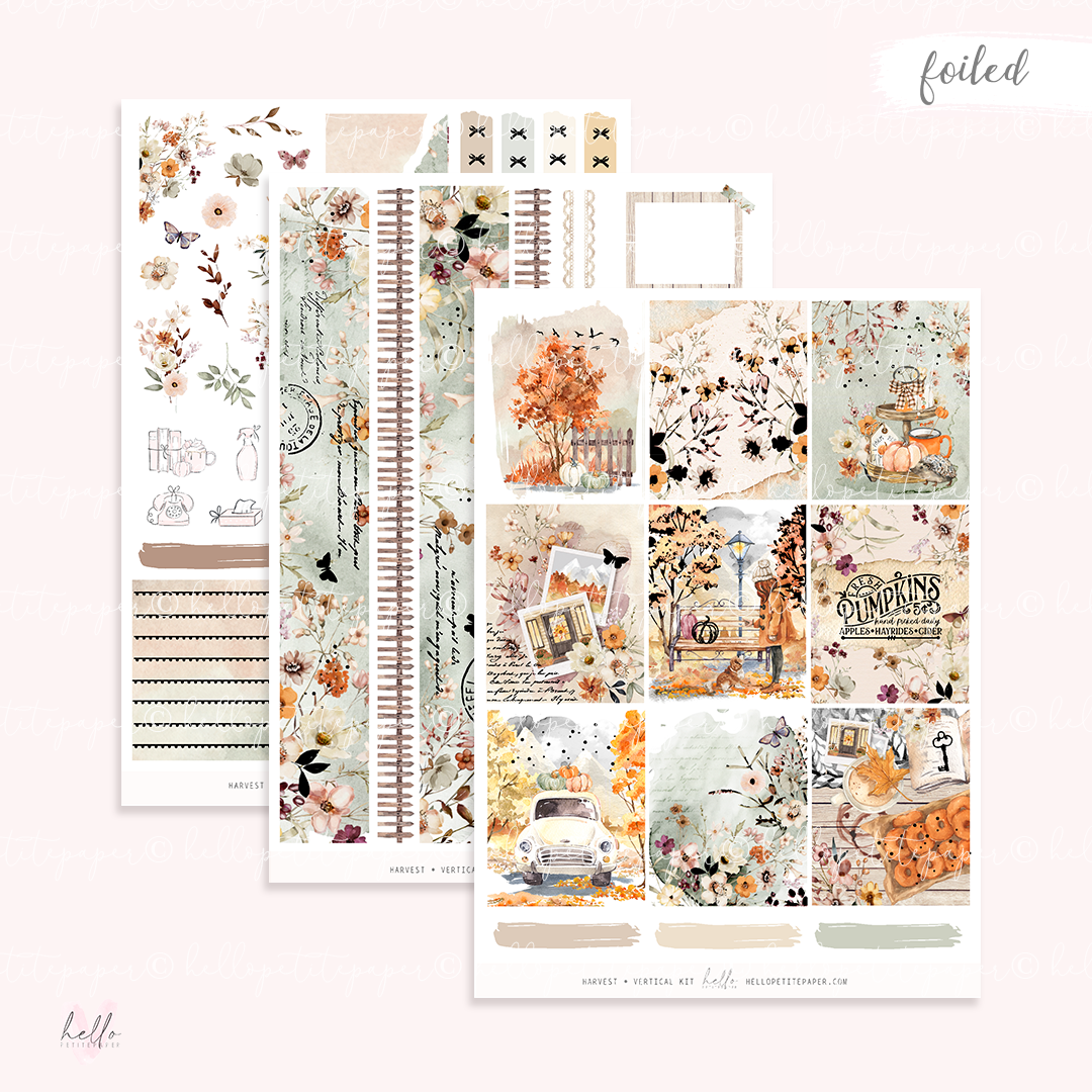 Harvest - FOILED KIT - premium matte paper sticker kit