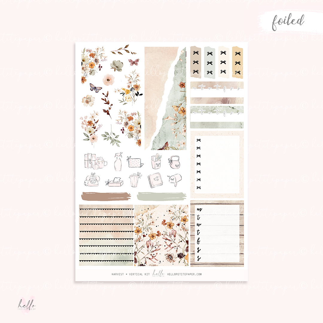 Harvest - FOILED KIT - premium matte paper sticker kit