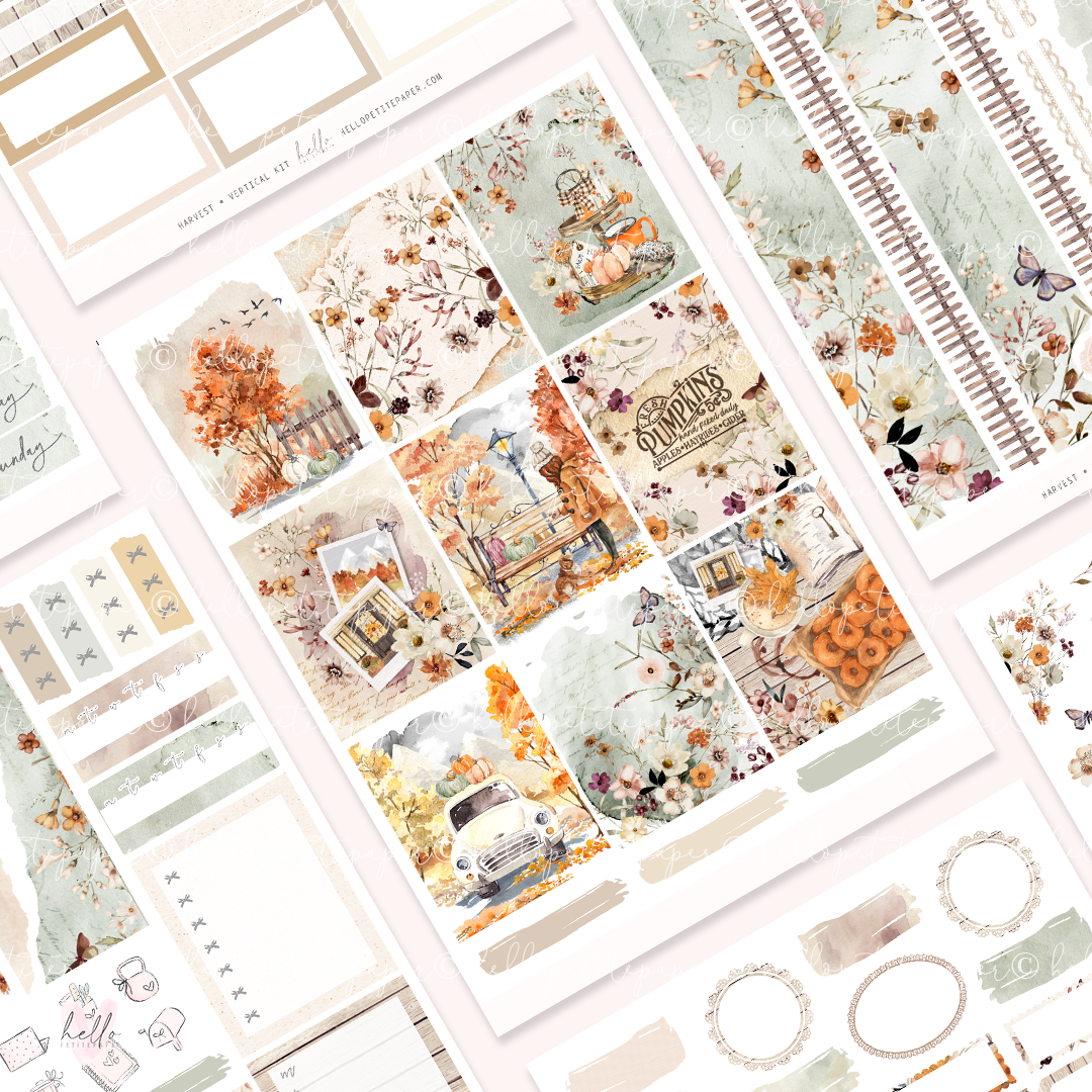 Harvest -  planner sticker kit