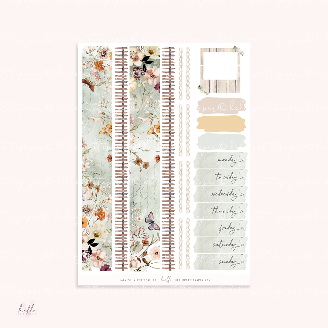 Harvest -  planner sticker kit