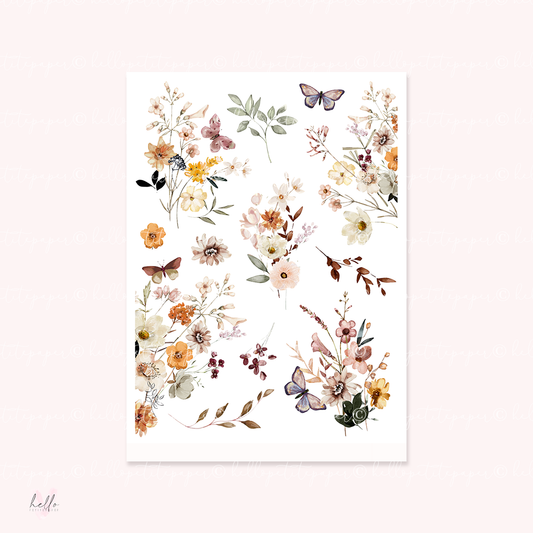 Harvest  - Large Floral Deco Stickers