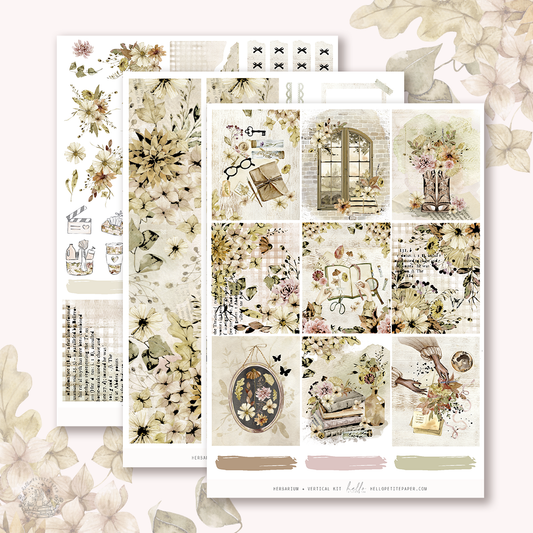 Herbarium  - FOILED KIT - premium matte paper sticker kit