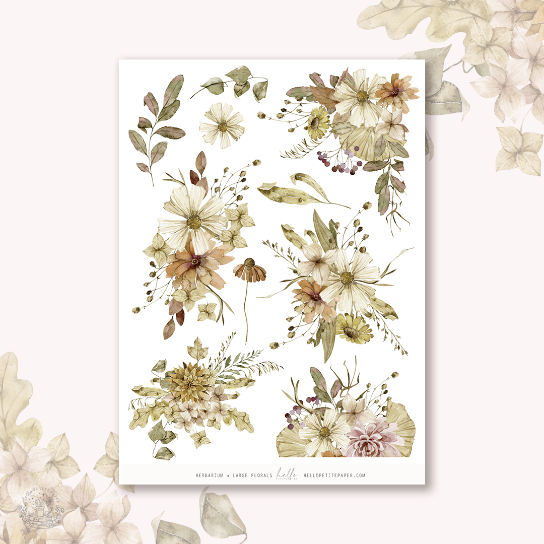 Herbarium - Large Floral Deco Stickers