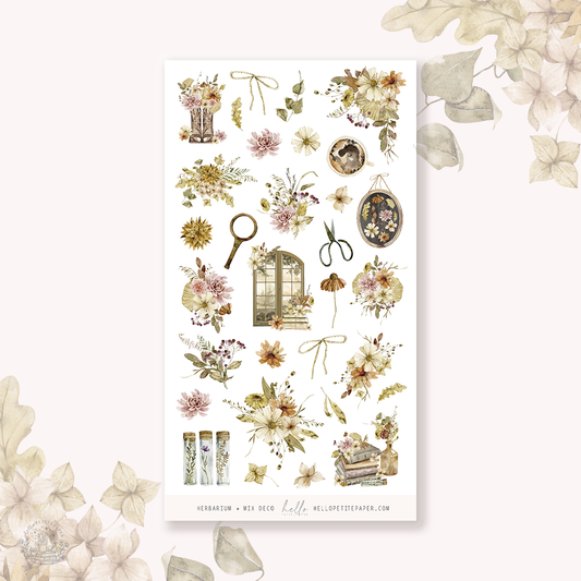 Herbarium - MIX deco, planner stickers