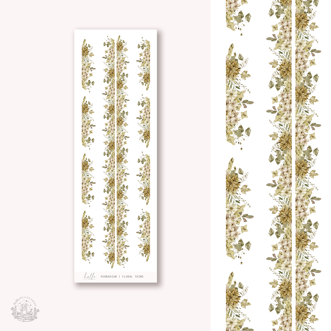 Herbarium - floral trims | planner stickers