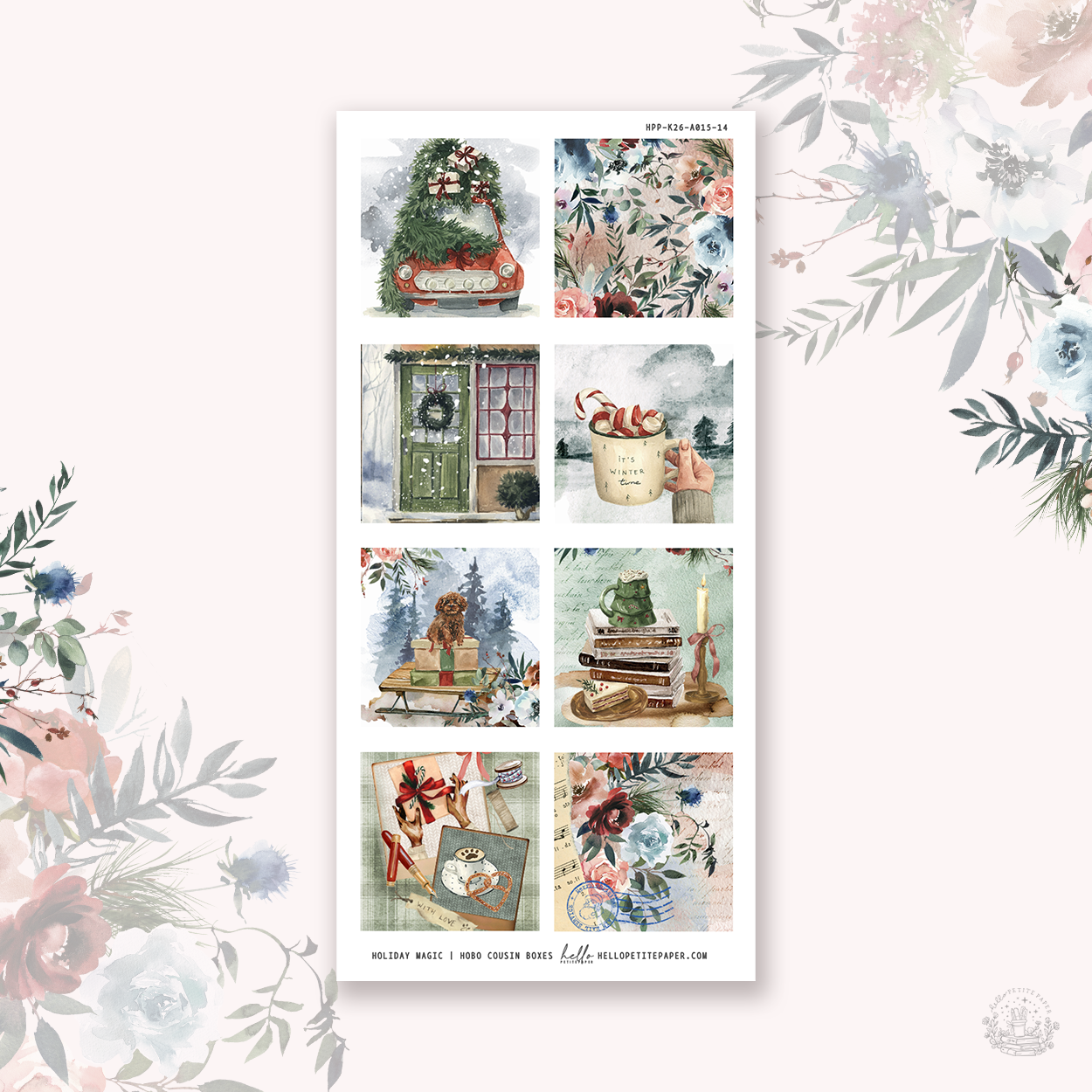 Holiday magic - Hobonichi cousin boxes stickers