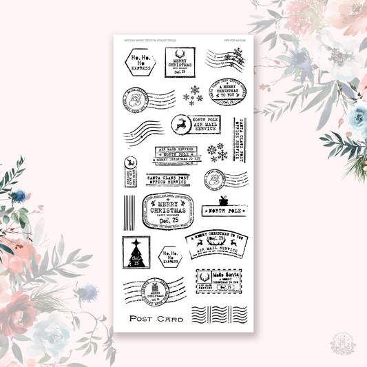 Holiday Magic - Deco stickers 6 (silver foil).