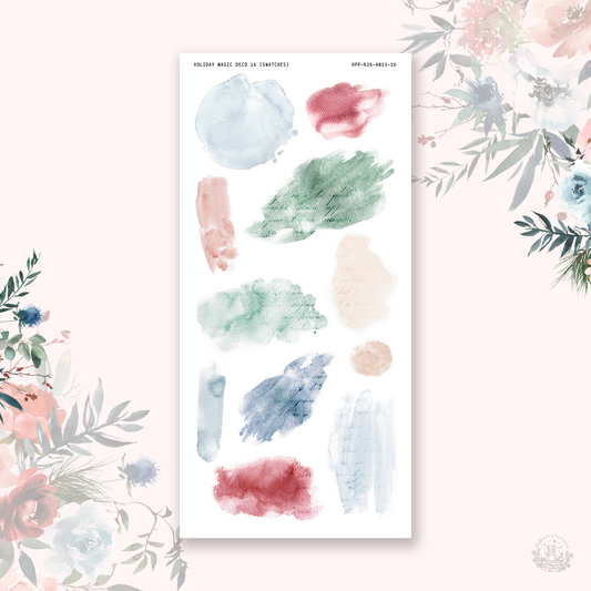 Holiday Magic - Watercolor Swatches stickers.
