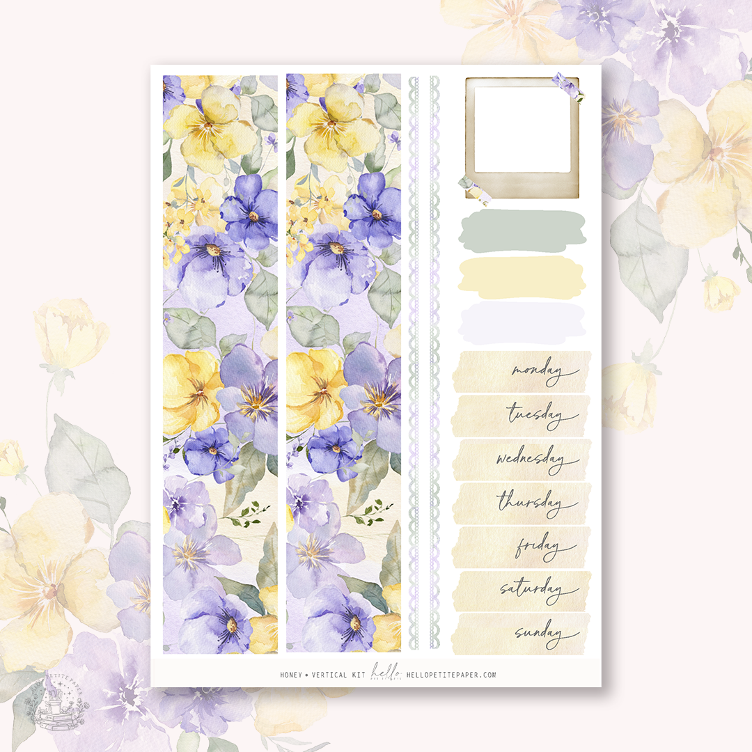 Honey  - planner sticker kit (4 sheets or a la carte)