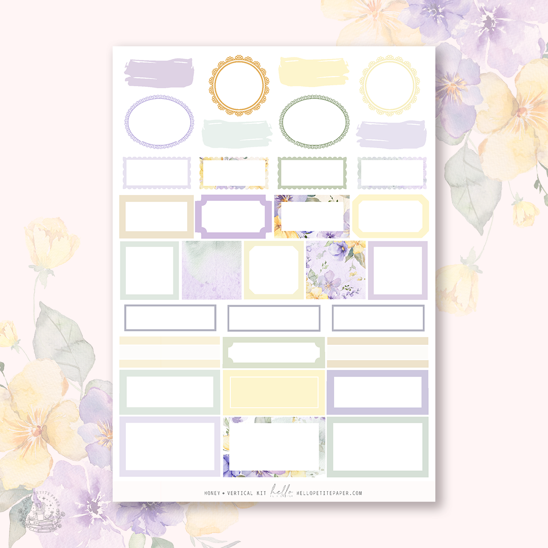Honey  - planner sticker kit (4 sheets or a la carte)