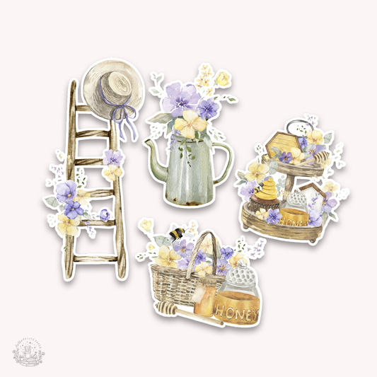Honey - Sticker die-cut (set of 4)