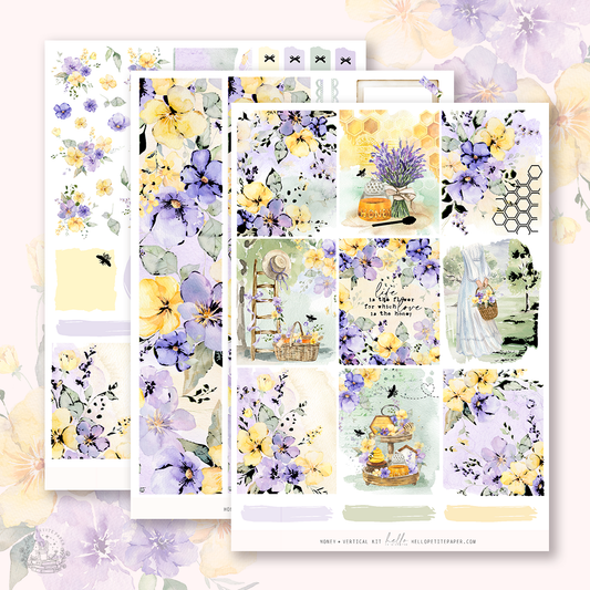 Honey  - FOILED KIT - premium matte paper sticker kit