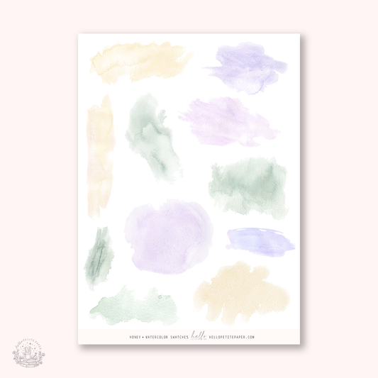 Honey - Watercolor Swatches