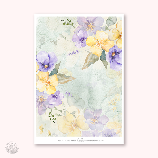 Honey   | tearable washi sheet (1 sheet)