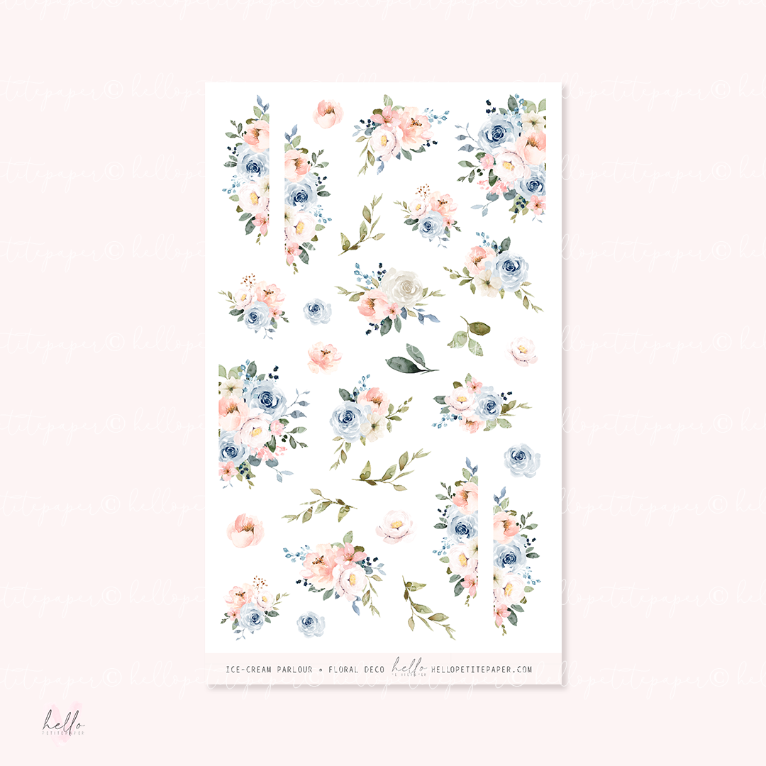 Printable stickers - Ice-cream parlour deco stickers