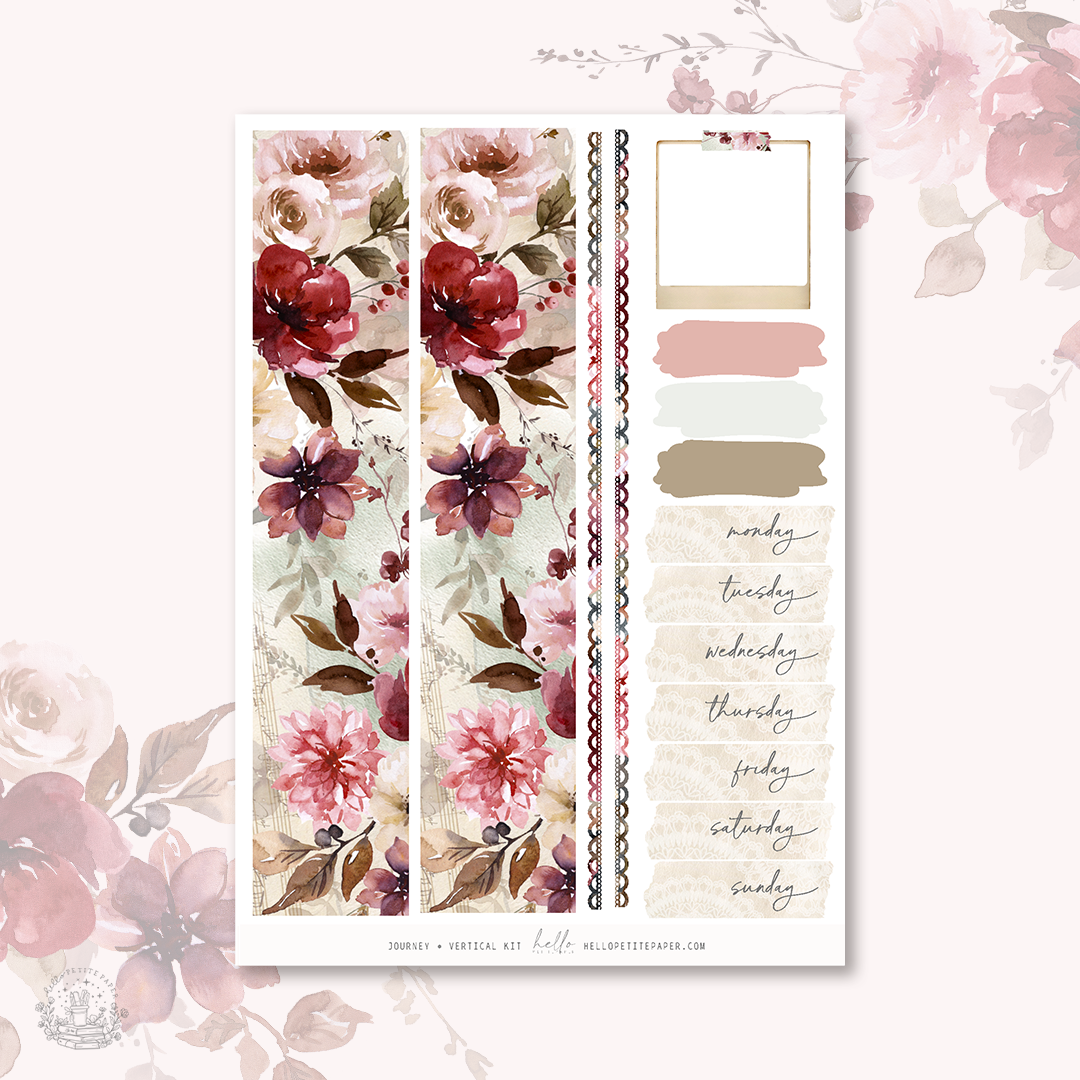 Printable sticker kit - Journey (4 sticker sheets)