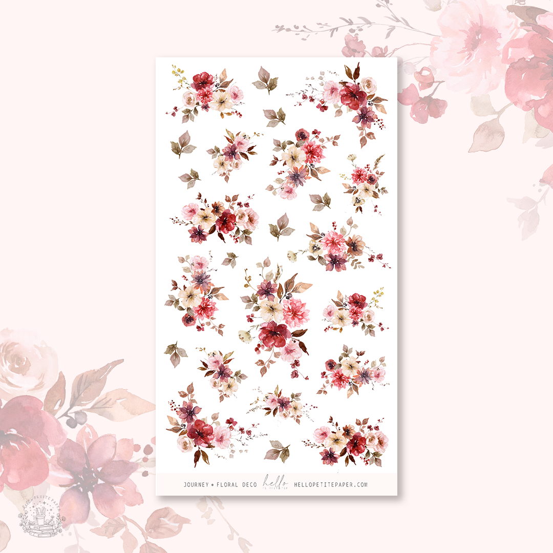 Printable sticker kit - Journey decorative sticker (3 sticker sheets)