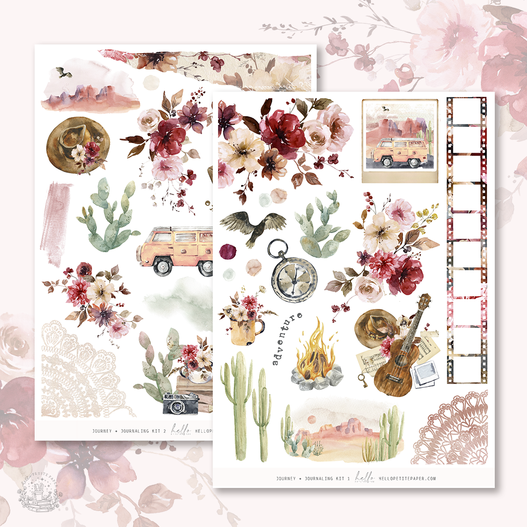 Grab Bag - (6 Journaling stickers)