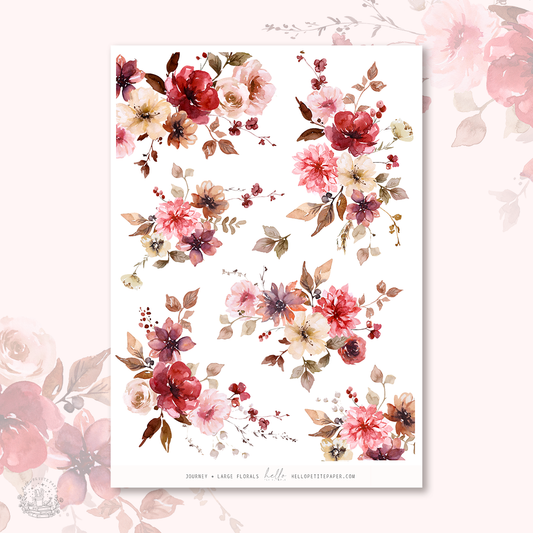 Journey - Large Floral Deco Stickers