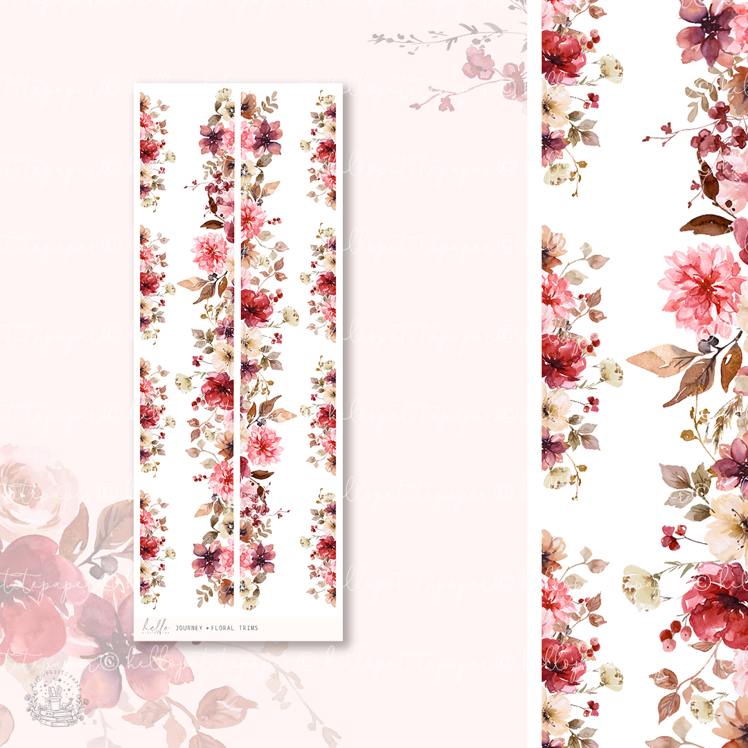 Grab Bag - (6 floral trims stickers)