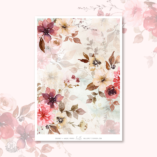 Journey | tearable washi sheet (1 sheet)