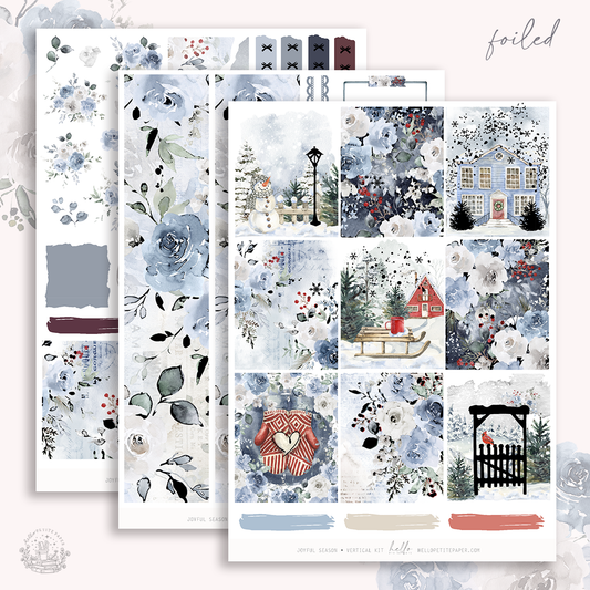 Joyful Season   - FOILED sticker kit
